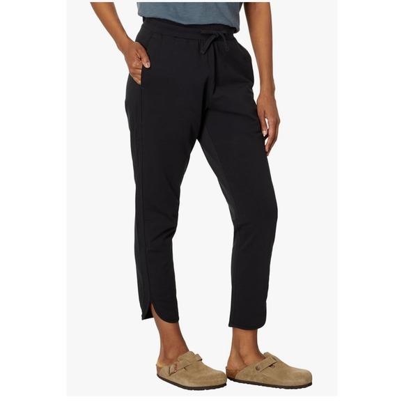 Pact Organic Cotton Black Pull On Drawstring Tulip Hem Lounge Pants Sz XL Active - Picture 1 of 8